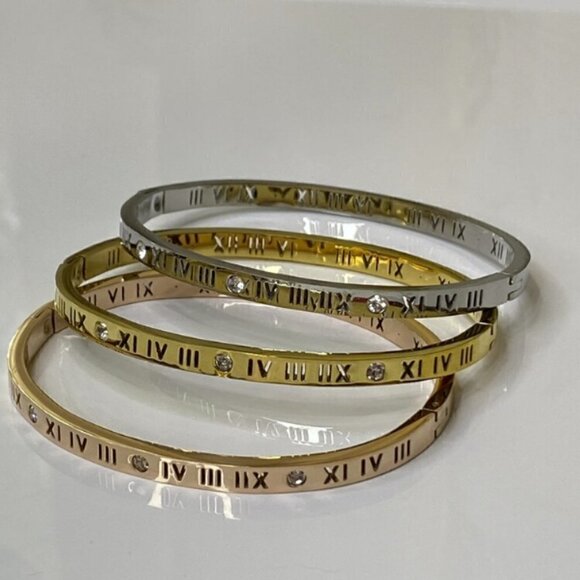 Stainless Steel Bangle Bracelet 4 mm 1/8 inch - Picture 5 of 6